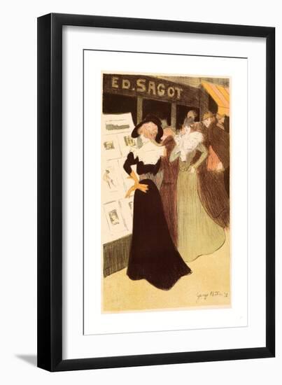 The Sagot Address, French, 1874 1907, 1898, Colored Lithograph-Georges Bottini-Framed Giclee Print