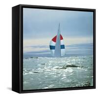 The Sailboat Nefertiti Competing in the America's Cup Trials-George Silk-Framed Stretched Canvas