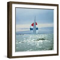 The Sailboat Nefertiti Competing in the America's Cup Trials-George Silk-Framed Photographic Print