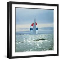 The Sailboat Nefertiti Competing in the America's Cup Trials-George Silk-Framed Photographic Print