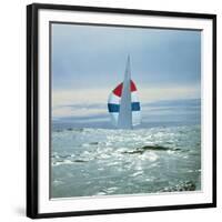 The Sailboat Nefertiti Competing in the America's Cup Trials-George Silk-Framed Photographic Print