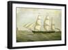 The Sailboat 'Queen Bee' (Built in 1852), with a Lighthouse on One Side Built of Houses. Oil Painti-Joseph Heard-Framed Giclee Print