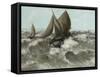 The Sailboat (Seascape), C.1869 (Oil on Canvas)-Gustave Courbet-Framed Stretched Canvas