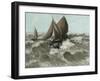 The Sailboat (Seascape), C.1869 (Oil on Canvas)-Gustave Courbet-Framed Giclee Print