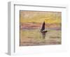 The Sailing Boat, Evening Effect, 1885-Claude Monet-Framed Giclee Print