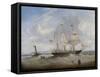 The Sailing Ship 'Anne' Leaving the River Tyne, 1859-John Scott-Framed Stretched Canvas