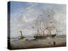 The Sailing Ship 'Anne' Leaving the River Tyne, 1859-John Scott-Stretched Canvas