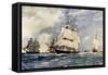 The Sailing Training Squadron, 1899-Charles Edward Dixon-Framed Stretched Canvas