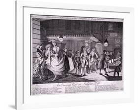 The Sailor's Adventure to the Streights of Merryland Or, an Evening View on Ludgate Hill, 1749-John June-Framed Giclee Print