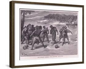 The Sailors Quarrel Near Bayonne Ad 1292-Francois Edouard Zier-Framed Giclee Print