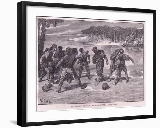 The Sailors Quarrel Near Bayonne Ad 1292-Francois Edouard Zier-Framed Giclee Print