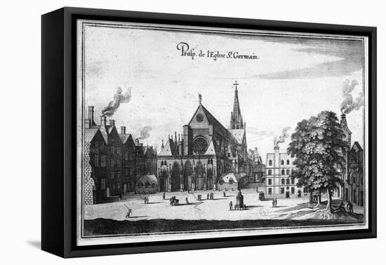 The Saint-Germain-L'Auxerrois Church-Matthäus Merian-Framed Stretched Canvas