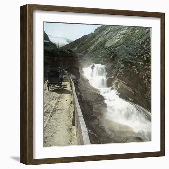 The Saint-Gothard Mountain Pass (Switzerland)-Leon, Levy et Fils-Framed Photographic Print