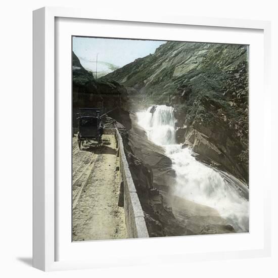 The Saint-Gothard Mountain Pass (Switzerland)-Leon, Levy et Fils-Framed Photographic Print