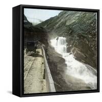 The Saint-Gothard Mountain Pass (Switzerland)-Leon, Levy et Fils-Framed Stretched Canvas