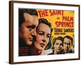 The Saint in Palm Springs, 1941-null-Framed Art Print