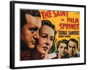 The Saint in Palm Springs, 1941-null-Framed Art Print