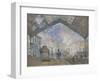The Saint-Lazare Station, 1877-Claude Monet-Framed Giclee Print