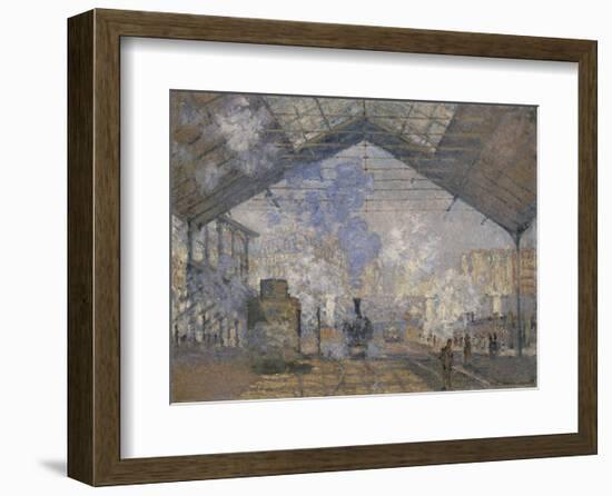 The Saint-Lazare Station, 1877-Claude Monet-Framed Art Print