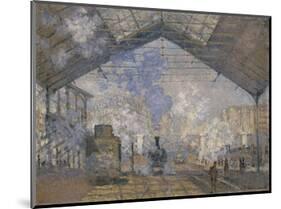 The Saint-Lazare Station, 1877-Claude Monet-Mounted Art Print