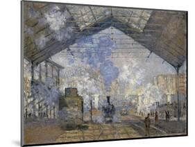 The Saint-Lazare Station by Claude Monet-Claude Monet-Mounted Giclee Print