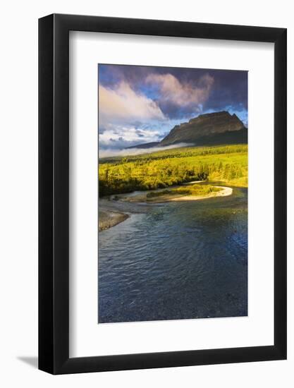 The Saint Mary River under Flattop Mountain, Glacier National Park, Montana, Usa-Russ Bishop-Framed Photographic Print