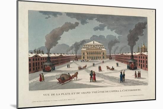The Saint Petersburg Imperial Bolshoi Kamenny Theatre, C. 1811-Henri Courvoisier-Voisin-Mounted Giclee Print