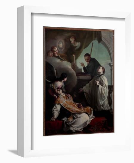 The Saints Andrew Avellino, Louis Gonzaga and Stanislaus Kostka-Giambettino Cignaroli-Framed Giclee Print