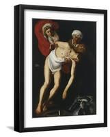 The Saints Sebastian, Irene and Her Maid-Dirck Baburen-Framed Giclee Print