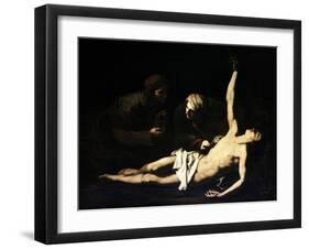 The Saints Sebastian, Irene and Lucia, 1628-Jusepe de Ribera-Framed Giclee Print