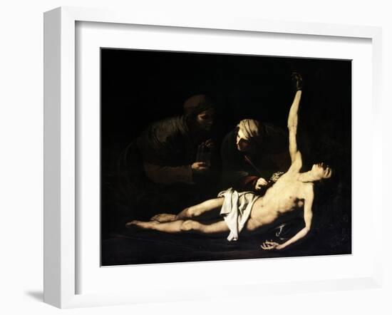 The Saints Sebastian, Irene and Lucia, 1628-Jusepe de Ribera-Framed Giclee Print