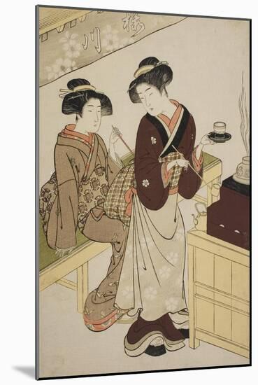 The Sakuragawa Teahouse, C.1777-Kitao Shigemasa-Mounted Giclee Print