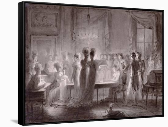 The Sala Meridiana at the Pitti Palace, 1813-Joseph Franque-Framed Stretched Canvas