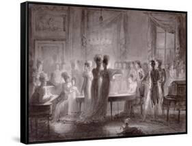 The Sala Meridiana at the Pitti Palace, 1813-Joseph Franque-Framed Stretched Canvas