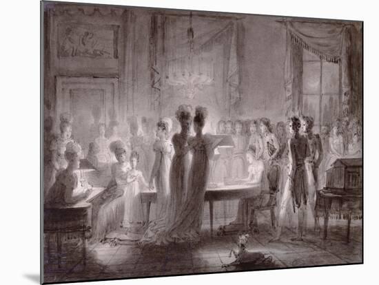 The Sala Meridiana at the Pitti Palace, 1813-Joseph Franque-Mounted Giclee Print