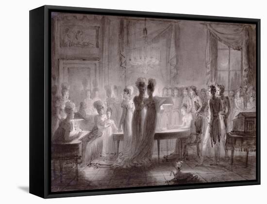 The Sala Meridiana at the Pitti Palace, 1813-Joseph Franque-Framed Stretched Canvas