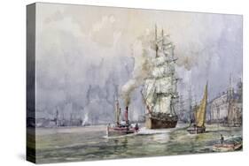 The 'Salamis' Passing Greenwich-John Sutton-Stretched Canvas