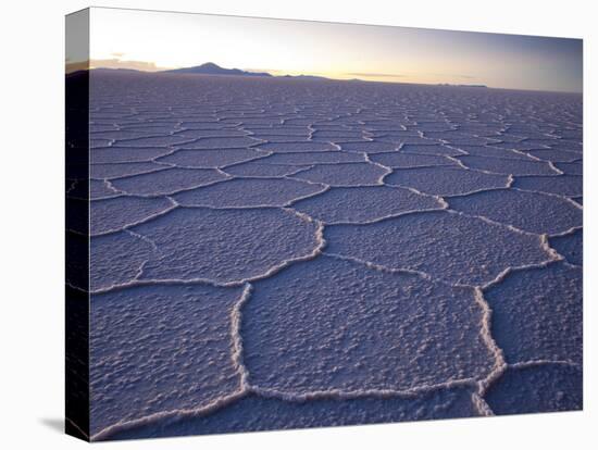 The Salar De Uyuni Salt Flat and Andes Mountains in the Distance-Sergio Ballivian-Stretched Canvas