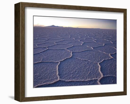 The Salar De Uyuni Salt Flat and Andes Mountains in the Distance-Sergio Ballivian-Framed Photographic Print