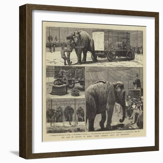 The Sale by Auction of Myers' Great American Circus and Hippodrome-John Charles Dollman-Framed Giclee Print