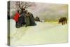 The Salem wolf-Howard Pyle-Stretched Canvas