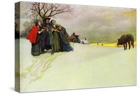 The Salem wolf-Howard Pyle-Stretched Canvas