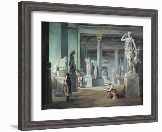 The Salle Des Saisons at the Louvre, C. 1802-Hubert Robert-Framed Giclee Print