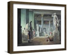 The Salle Des Saisons at the Louvre, C. 1802-Hubert Robert-Framed Giclee Print