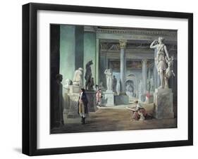 The Salle Des Saisons at the Louvre, C. 1802-Hubert Robert-Framed Giclee Print