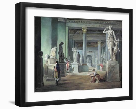 The Salle Des Saisons at the Louvre, C. 1802-Hubert Robert-Framed Giclee Print