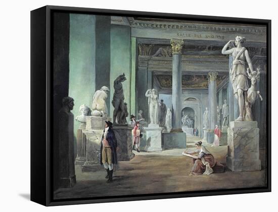 The Salle Des Saisons at the Louvre, C. 1802-Hubert Robert-Framed Stretched Canvas