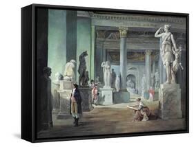 The Salle Des Saisons at the Louvre, C. 1802-Hubert Robert-Framed Stretched Canvas