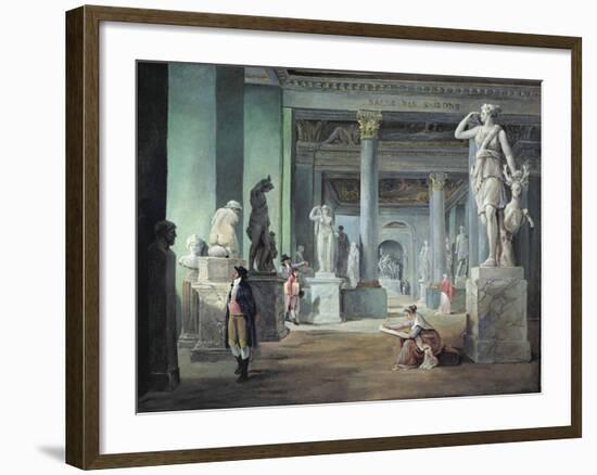 The Salle Des Saisons at the Louvre, C. 1802-Hubert Robert-Framed Giclee Print