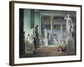 The Salle Des Saisons at the Louvre, C. 1802-Hubert Robert-Framed Giclee Print